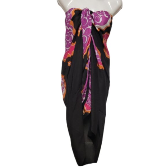 Womens Sarong Pareo Cotton Wrap HandPainted Batik Wrapskirt Beachwear -NEW - Picture 2 of 5